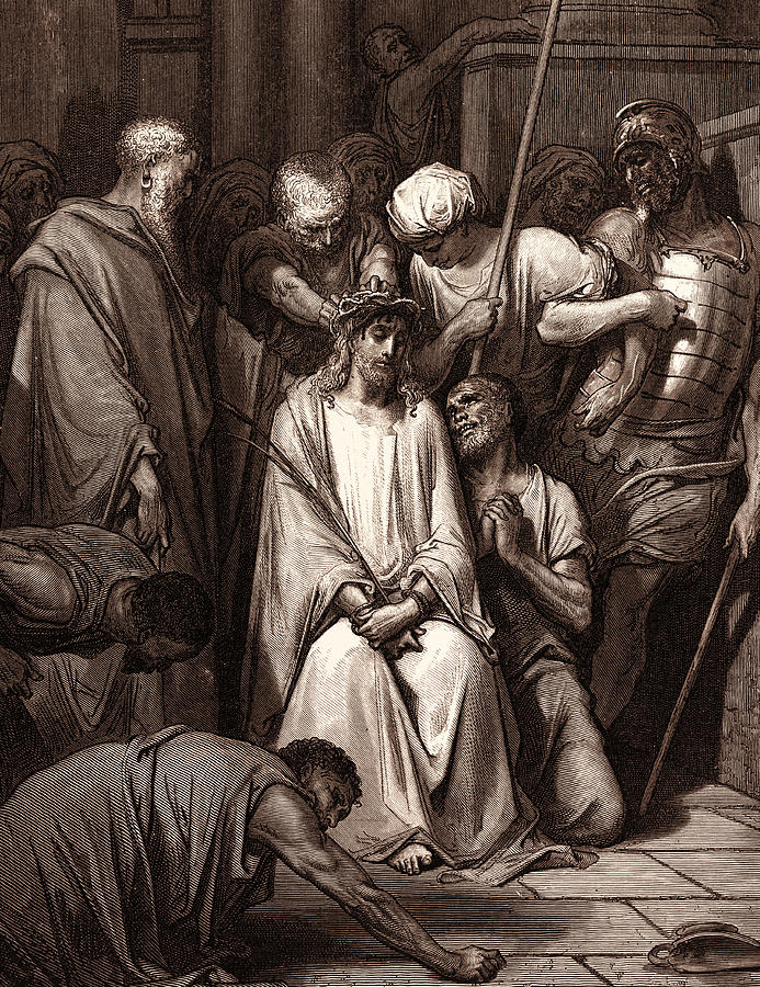 The Crown Of Thorns, By Gustave DorÉ. Dore Drawing by Litz Collection ...