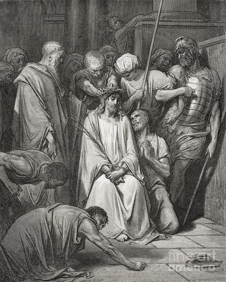 The Crown of Thorns Drawing by Gustave Dore