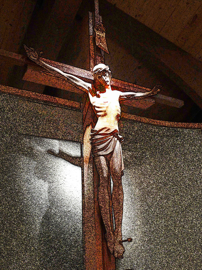 Jesus Christ Photograph - The Crucified One by David T Wilkinson