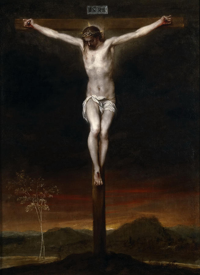 Alonso Cano Painting - The Crucifixion by Alonso Cano