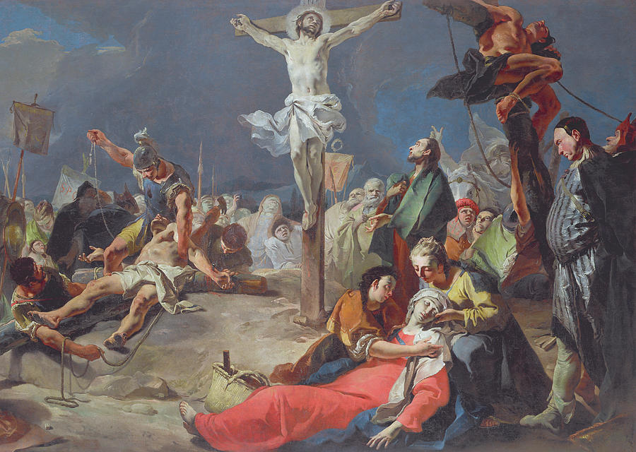 Madonna Painting - The Crucifixion by Giovanni Battista Tiepolo
