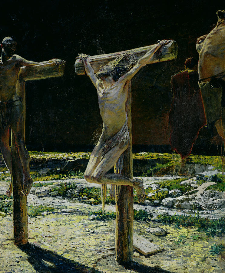 The Crucifixion Painting By Nikolai N