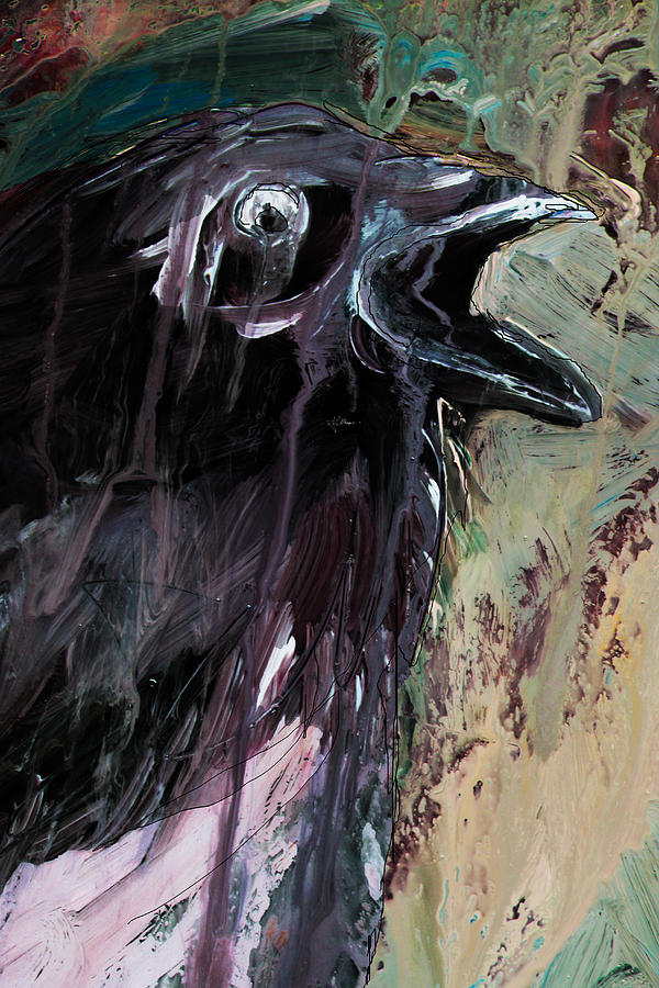 The Cry of the Raven 2 Mixed Media by Jim Vance