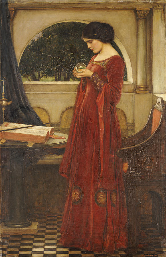 The Crystal Ball, 1902 Oil On Canvas Photograph by John William Waterhouse