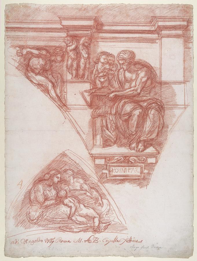 michelangelo sibyl drawing