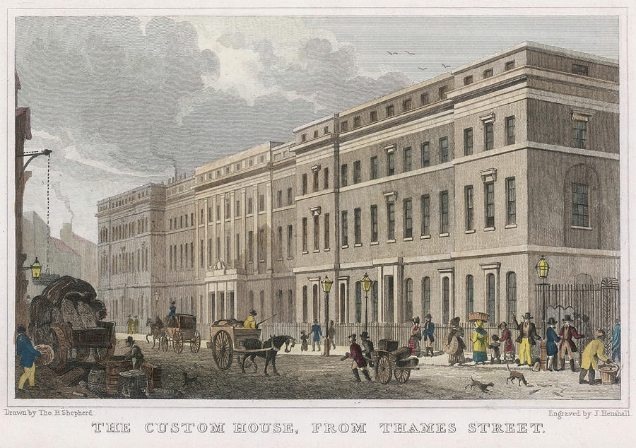The Custom House, London, Seen Drawing by Mary Evans Picture Library
