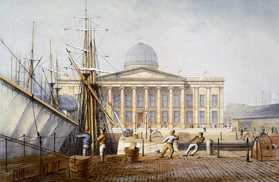 Boat Drawing - The Customs House And Revenue Building by William Gavin Herdman