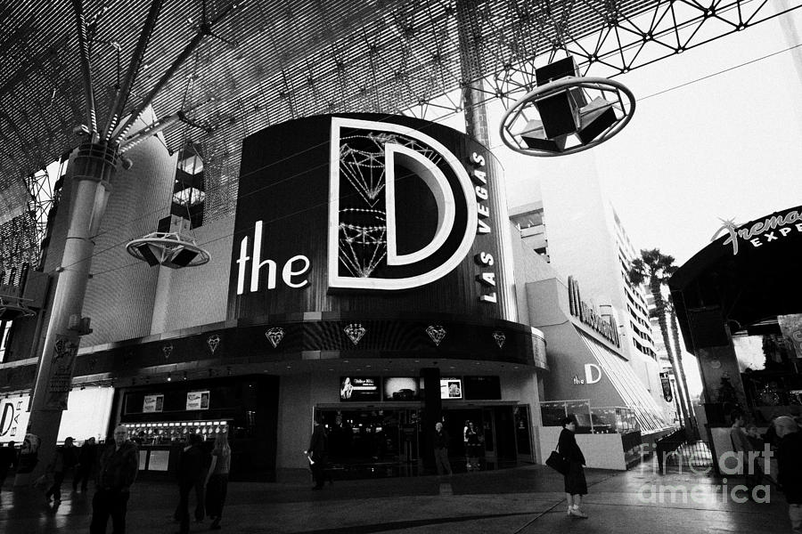 Las Vegas Photograph - the D Las Vegas casino hotel freemont street Nevada USA by Joe Fox
