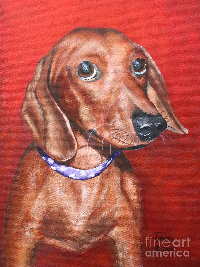 The Dachshund Painting by Jimmie Bartlett