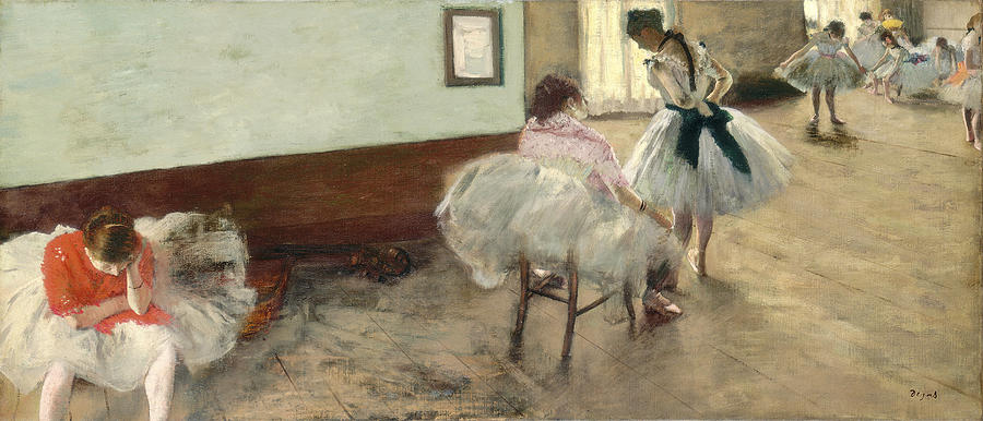 Edgar Degas Painting - The Dance Lesson by Edgar Degas