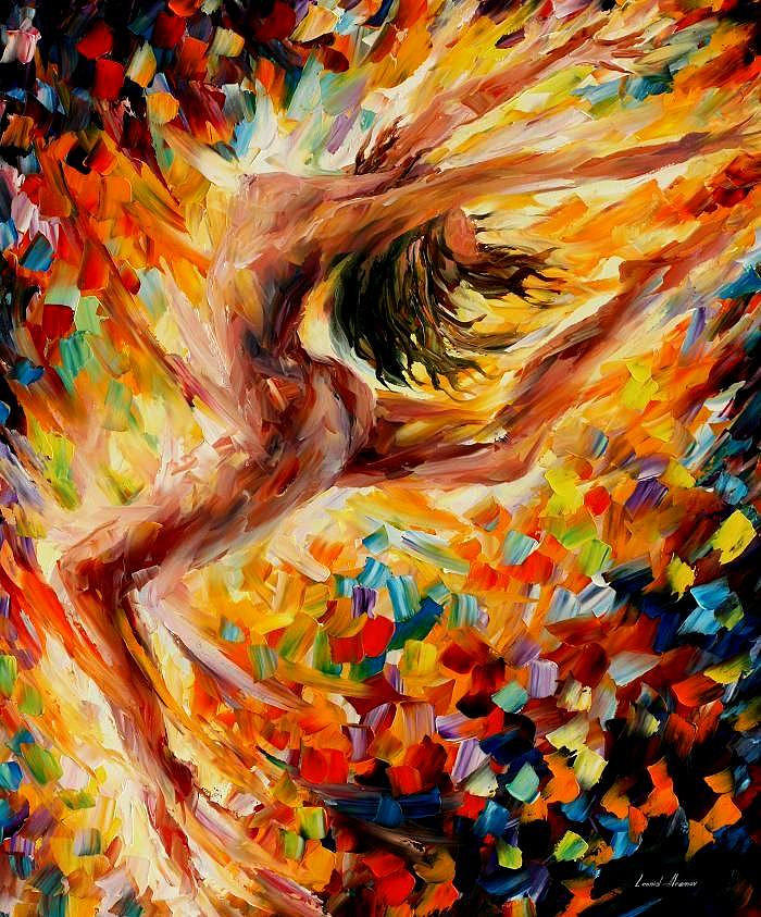 The Dance Of Love - PALETTE KNIFE Oil Painting On Canvas By Leonid ...