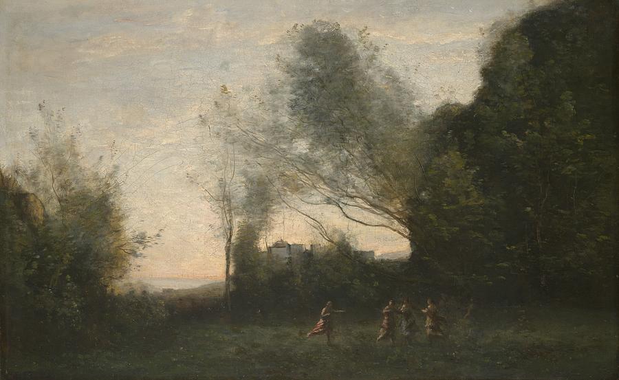 Landscape Photograph - The Dance Of The Nymphs, 1865-70 Oil On Canvas by Jean Baptiste Camille Corot