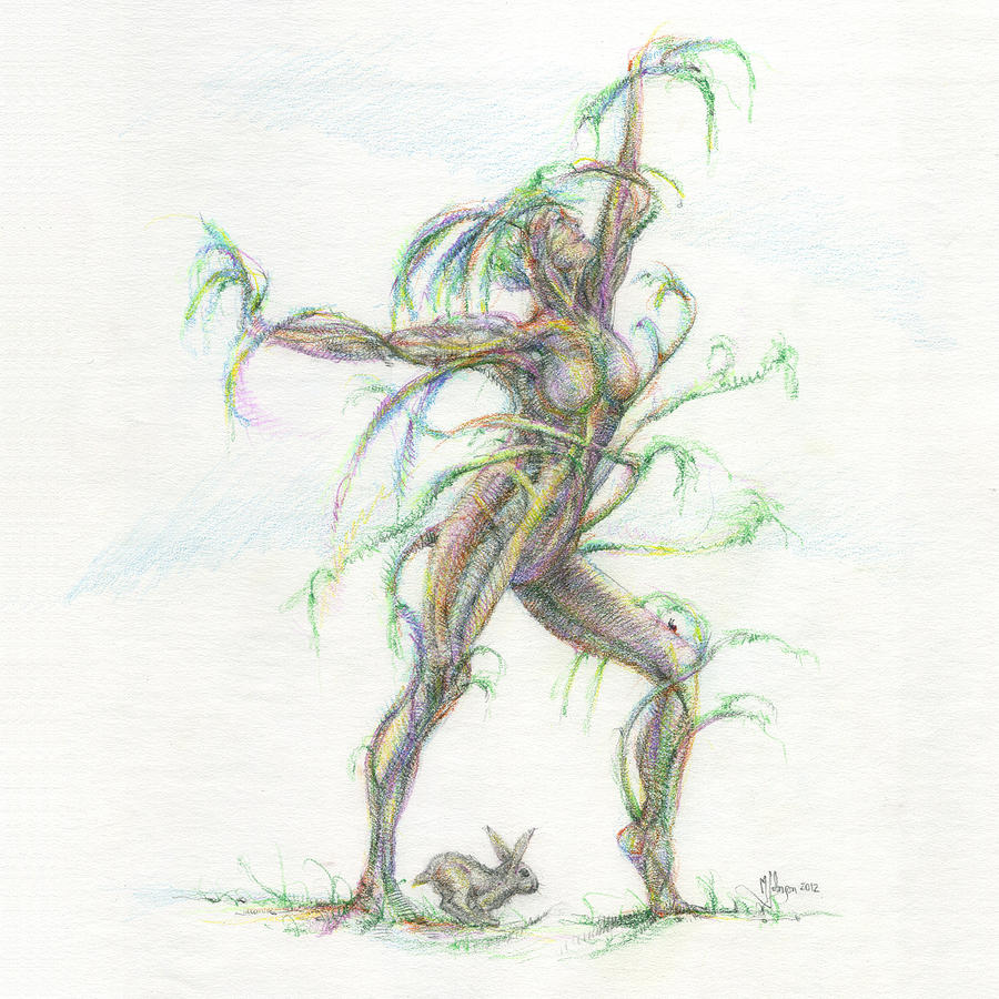 The Dancer Drawing by Mark Johnson