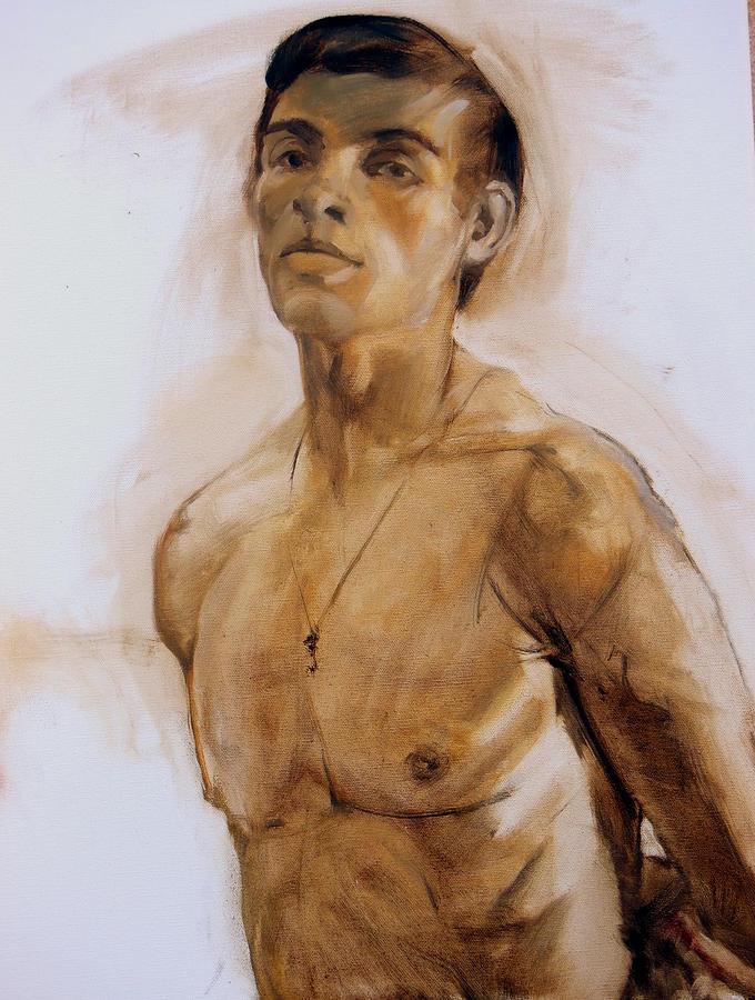 the dancer Nureyev Painting by Johannes Strieder