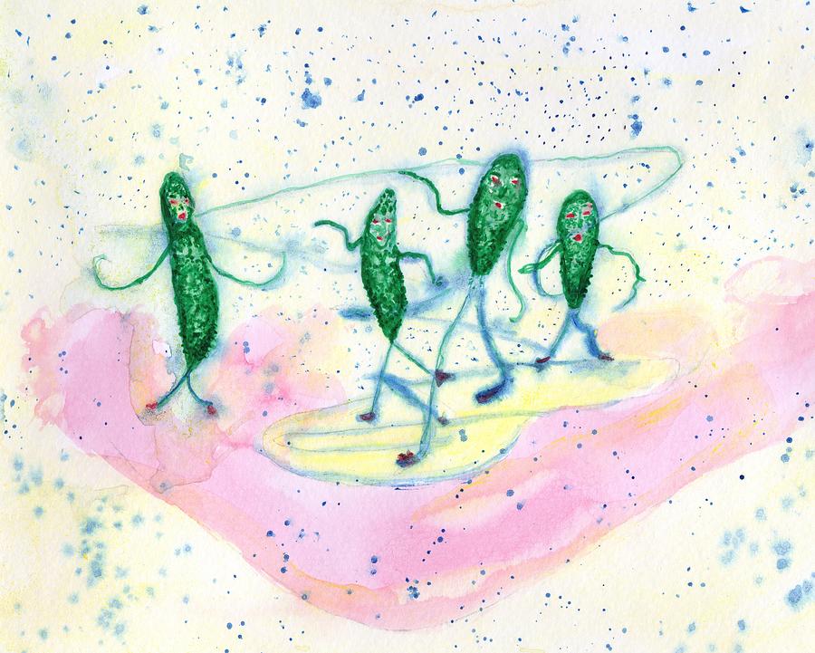 The Dancing Pickles Painting by Jim Taylor
