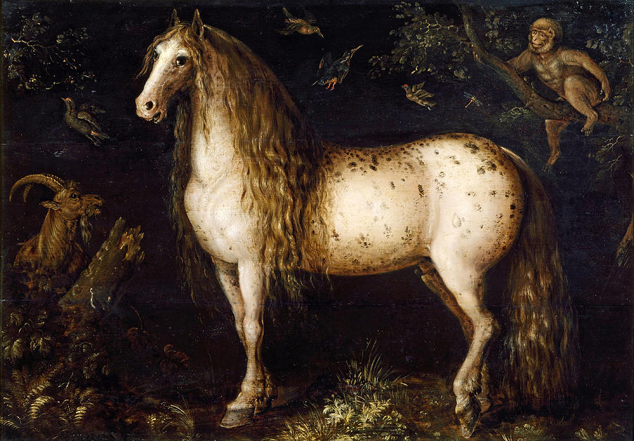 The dapple-grey Painting by Roelant Savery
