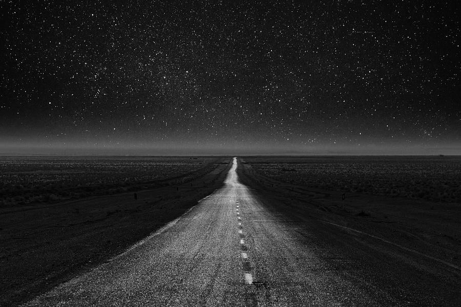 Road Photograph - The Dark Eternal Night by Asef Azimaie