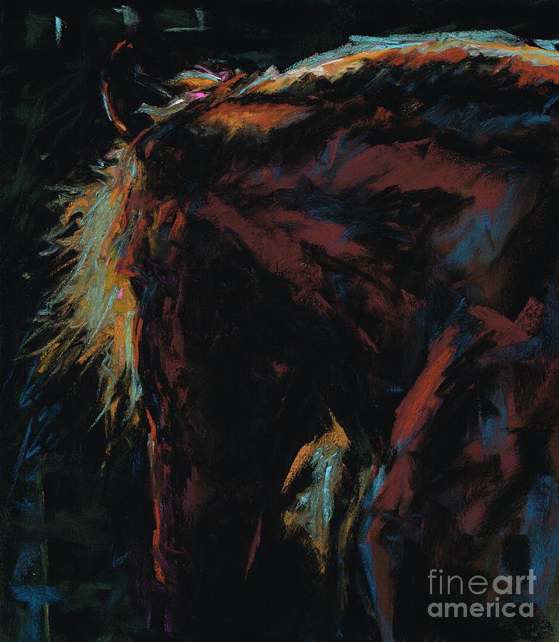 The Dark Horse Painting by Frances Marino