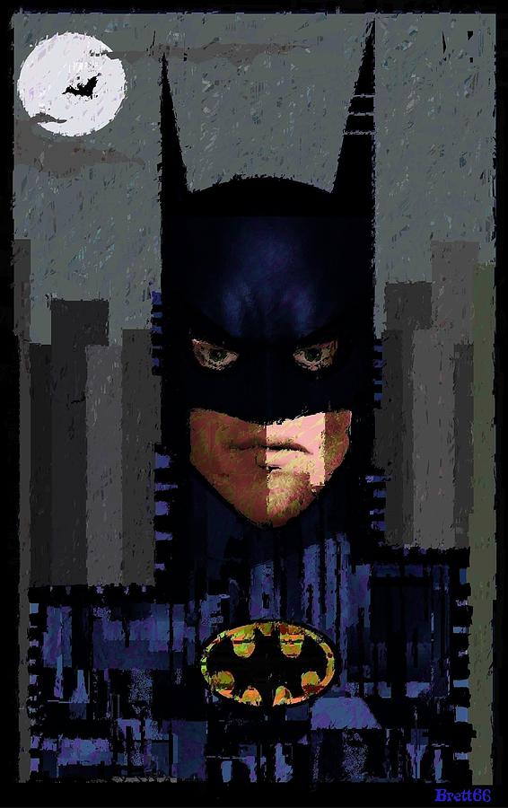 The Dark Knight Painting - The Dark Night by Brett Sixtysix