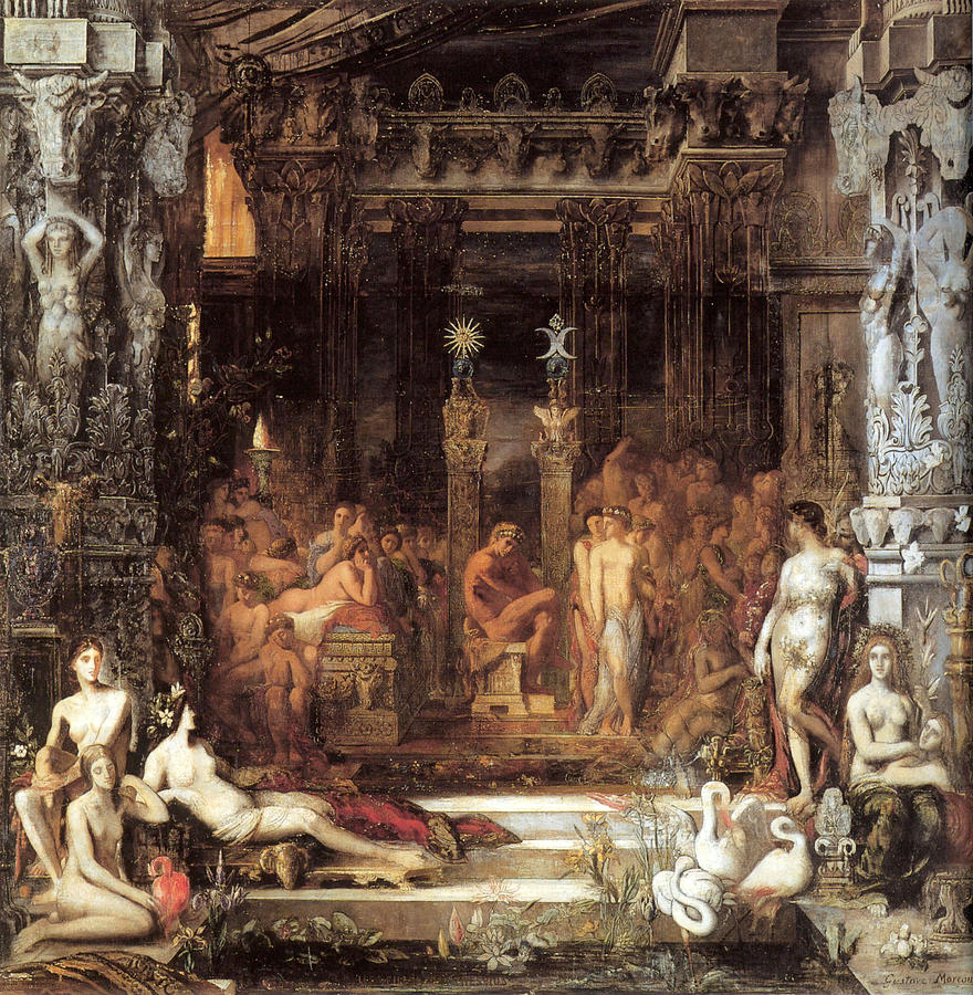 The Daughters of Thespius Painting by Gustave Moreau