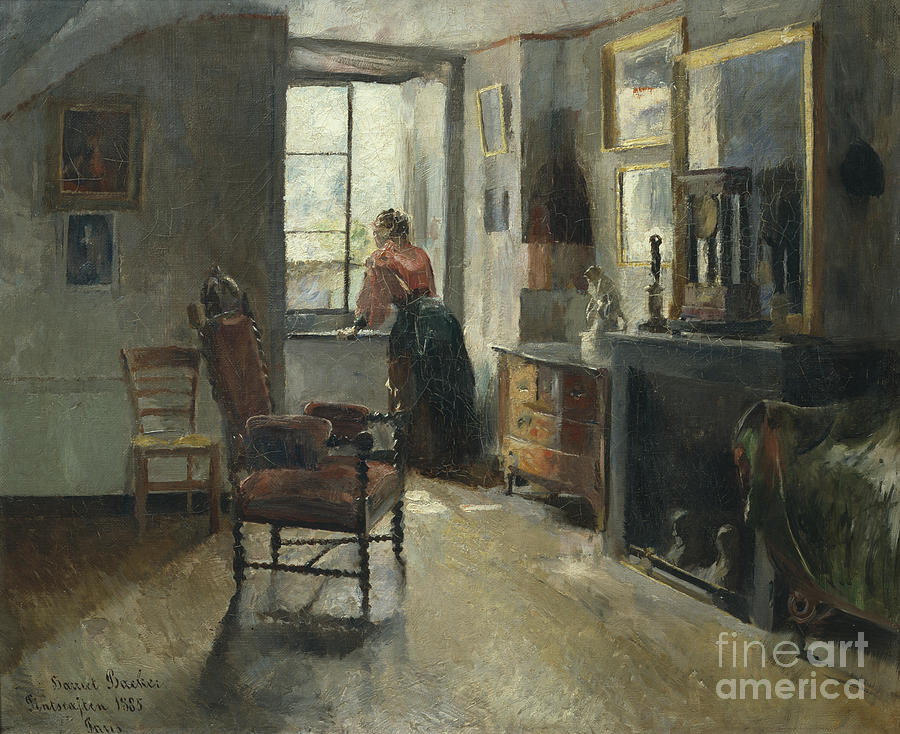 The day before whitsunday Painting by Harriet Backer