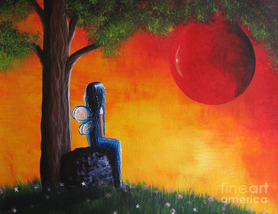 Fairy Painting - The Day She Found Beautiful by Shawna Erback by Moonlight Art Parlour