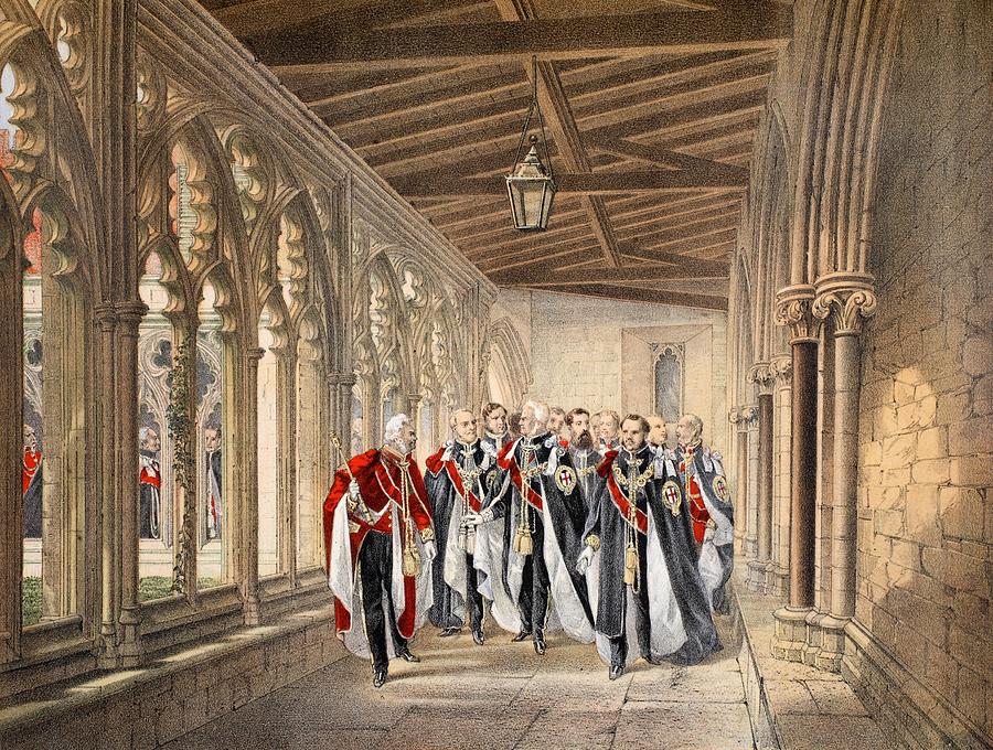 Windsor Castle Drawing - The Deans Cloister, Windsor, 10th by English School