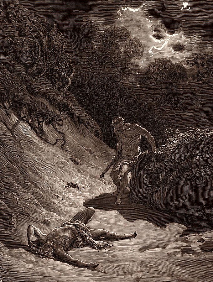 The Death Of Abel, By Gustave DorÉ. Dore Drawing by Litz Collection ...