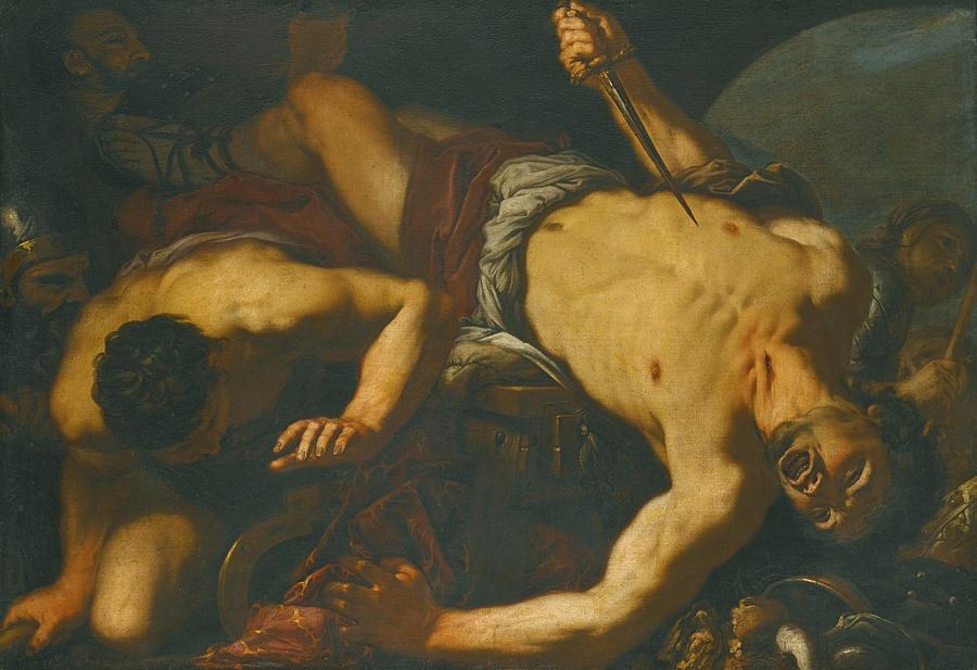 The Death of Ajax Painting by Antonio Zanchi