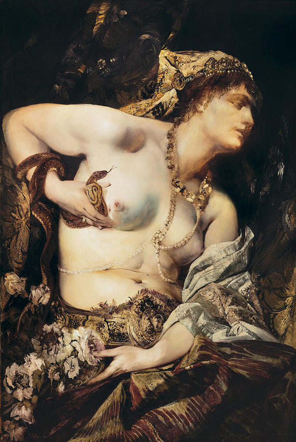 The Death of Cleopatra Painting by Hans Makart