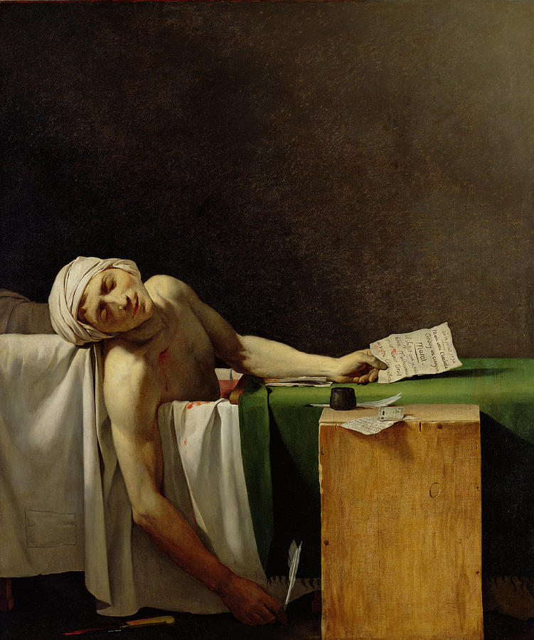 Knife Still Life Photograph - The Death Of Marat, After The Original By Jacques-louis David 1748-1825 Oil On Canvas by Jerome Martin Langlois