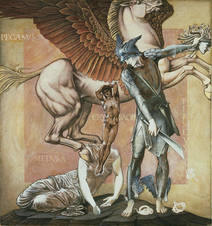 Pegasus Drawing - The Death Of Medusa I, C.1876 by Edward Burne-Jones