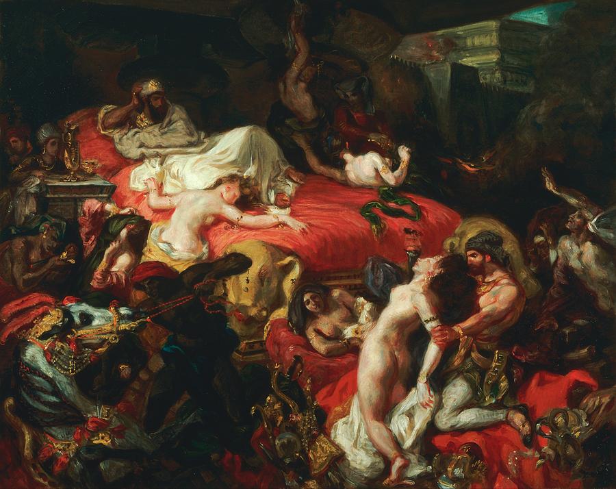 Eugene Delacroix Painting - The Death of Sardanapalus by Eugene Delacroix