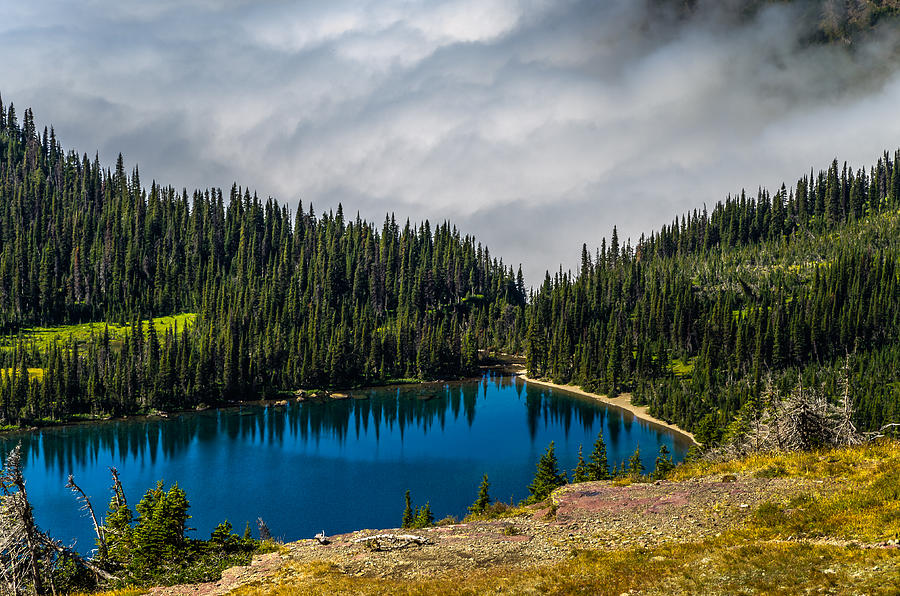 The Deep Blue Glacial Lake Photograph by Yeates Photography