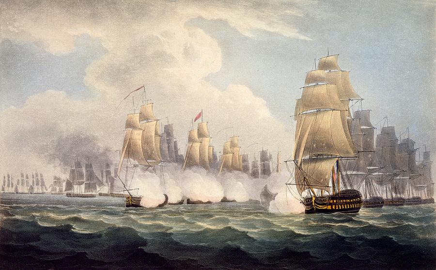 Boat Drawing - The Defeat Of The French Under Linois by English School
