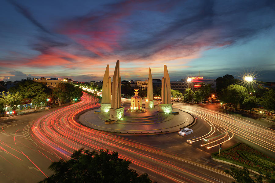 The Democracy Monument In Bangkok Photograph by Nanut Bovorn