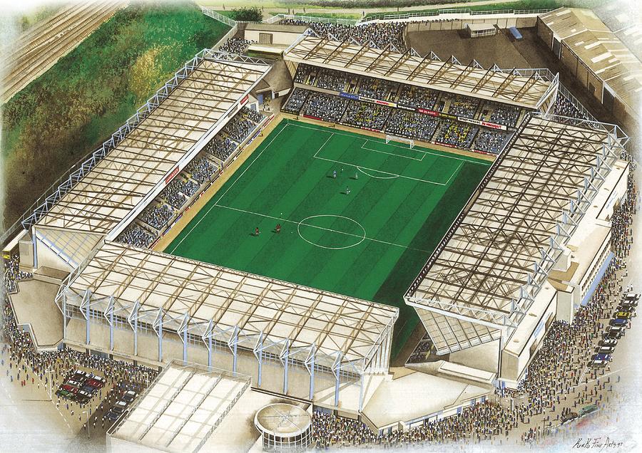 Football Painting - The Den - Millwall by Kevin Fletcher