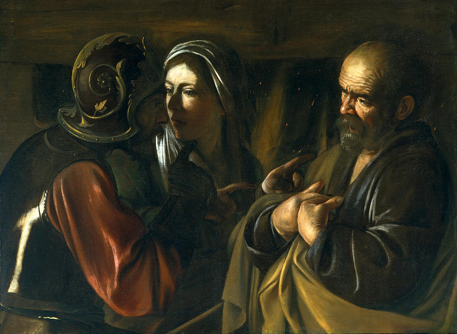 The Denial of Saint Peter Painting by Caravaggio