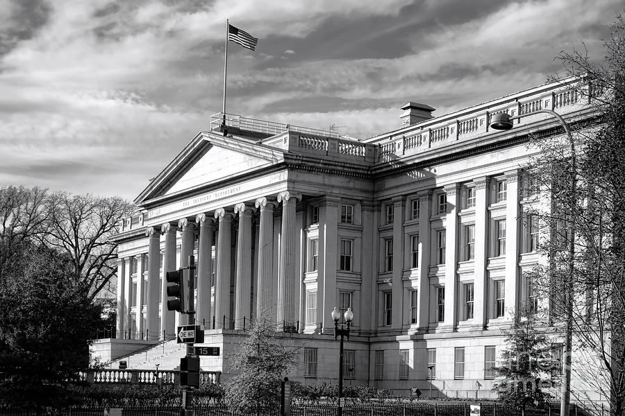 Landmark Photograph - The Department of Treasury by Olivier Le Queinec