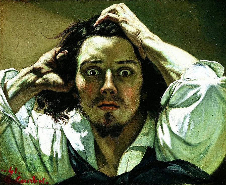 Gustave Courbet  Painting - The Desperate Man by Celestial Images