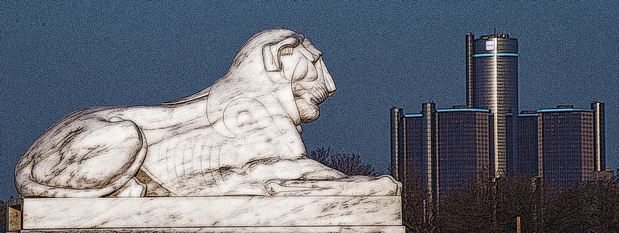 The Detroit Sphinx Photograph by Steven Dunn