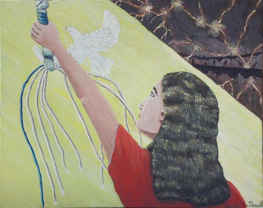 The devils wind chimes Painting by Carey MacDonald