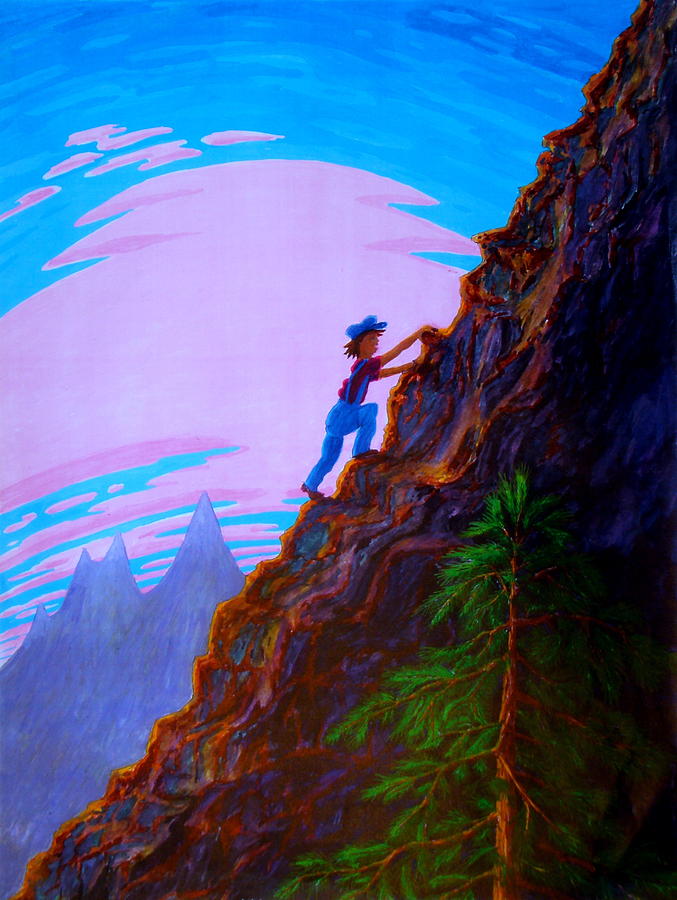 Mountain Painting - The Difficult and the Steep by Matt Konar
