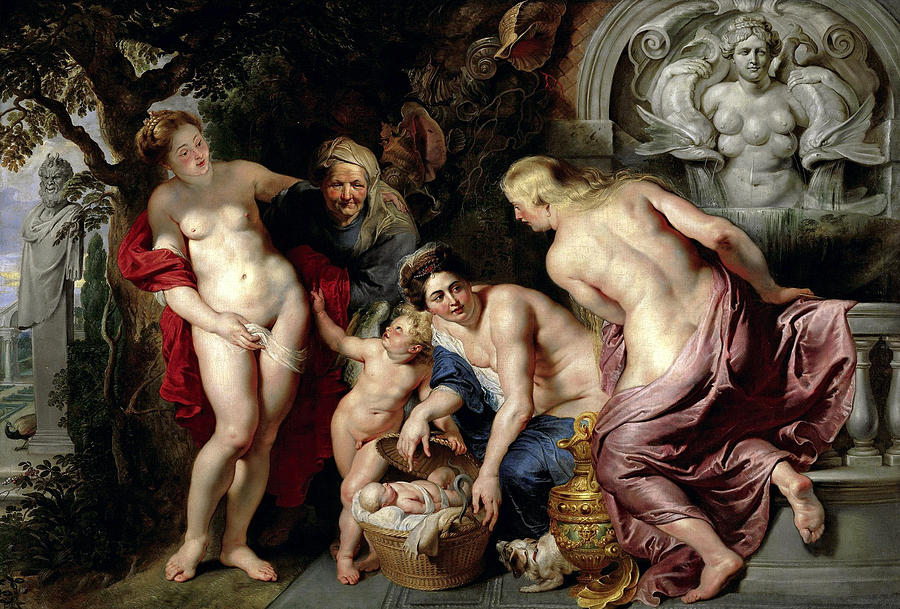 The Discovery of the Child Erichthonius Painting by Peter Paul Rubens