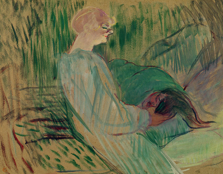 Portrait Pastel - The Divan Rolande by Henri de Toulouse-Lautrec