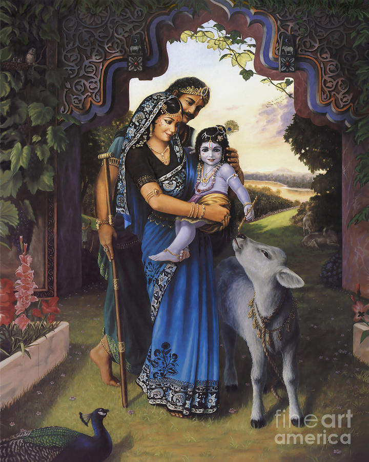The Divine Family Painting by Vishnu Das
