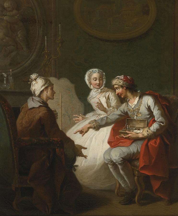 Etienne Jeaurat Painting - The Doctors Visit by Celestial Images