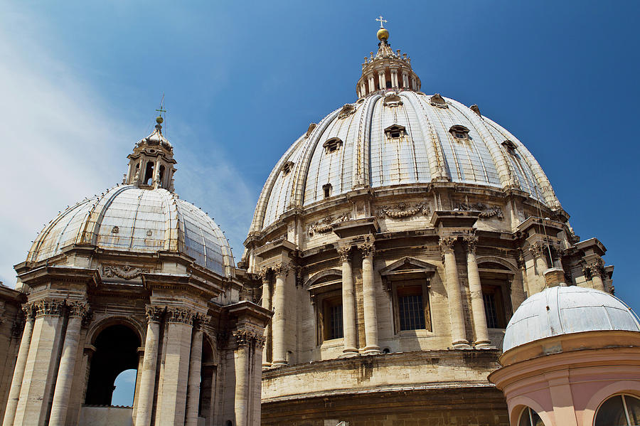 The Domes Of Saint Peters Basilica Photograph by Rowan Gillson / Design Pics
