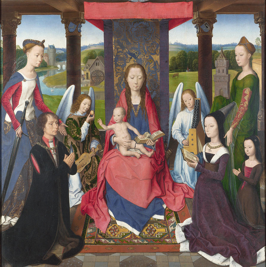 The Donne Triptych Painting by Hans Memling