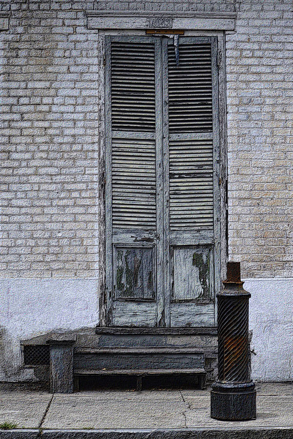 The Door and the Hitching Post Photograph by Nadalyn Larsen